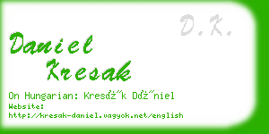 daniel kresak business card